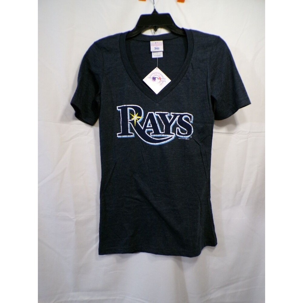 Campus Lifestyle Tampa Bay Rays Women's V Neck T-Shirt M Gray